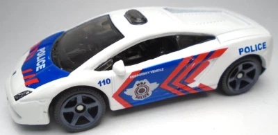 2019 MATCHBOX LAMBORGHINI GALLARDO LP 560-4 POLIZIA #110 WHITE 2 5/8" POLICE CAR - Image 1 of 4