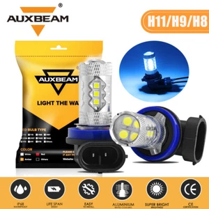 AUXBEAM H11 H16 H8 H9 9145 9140 H10 5202 LED Fog Light Bulbs Blue Amber White 2X - Picture 1 of 22