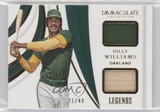 2019 Panini Immaculate Legends Dual Materials /49 Billy Williams #LDM-BW HOF