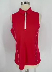 Callaway Sleeveless 1/4 Zipper Golf Tennis Womens Top Size M - Picture 1 of 7