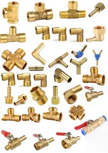 Metal Brass Straight Hose Joiner Barbed Connector Air Fuel Water Pipe Gas Tubing - Picture 1 of 19