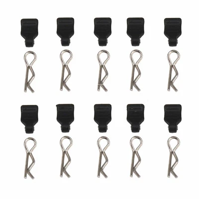 10Pack Body Clips Pins with Pull Tab Replacement For Axial 1/24 1/18 RC Car DIY - Image 1 of 4
