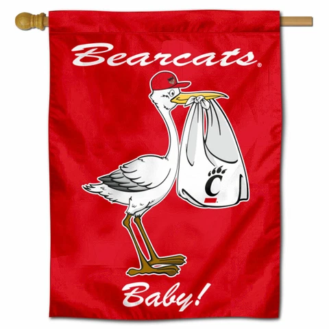 University of Cincinnati New Baby Gift Decorative House Flag Cover