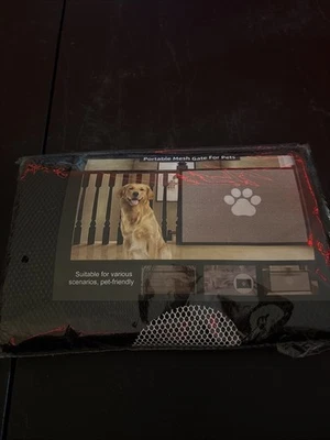 Portable Mash Gate For Pets Suitable For Various Scenarios Black - Image 1 of 2