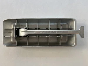 Retro 60er Jahre Hotpoint Aluminium Metall Eiswürfelform mit einfachem Lösen Griff - Bild 1 von 10