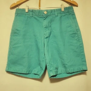 Pantalones Cortos Bonobos Para Hombre 30 x 7 Pulgadas Verde Azulado Informales 100% Algodón Frente Plano - Imagen 1 de 8