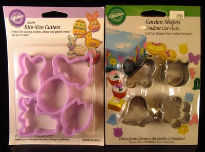 2 cortadores de galletas de Pascua Wilton tamaño mordida miniatura y corte de fondant en forma de jardín Ou Foto 1 de 4