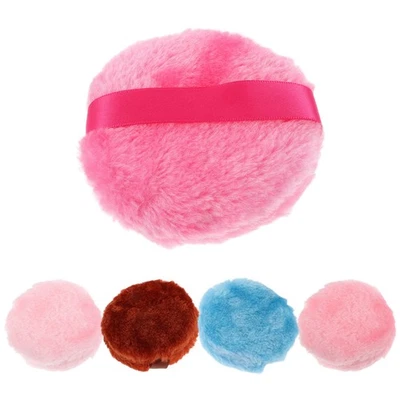  5 Pcs Long Velvet Dry Powder Puff Cushion Foundation Body Applicator - Image 1 of 4