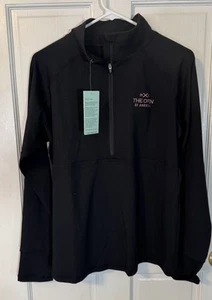 Maglione RHEIGN Golf 1/2 Zip Manica Lunga 2022 The Open St. Andrews Nero Nuovo - Foto 1 di 2