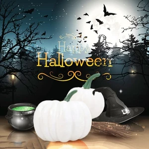  12pcs Halloween DIY Pumpkin Props Artificial Pumpkin Party Supplies (White; - Picture 1 of 12
