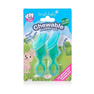 Brush Baby Chewable Soft Toothbrush for Babies & Toddlers - Pack of 2 - Image 1 of 4