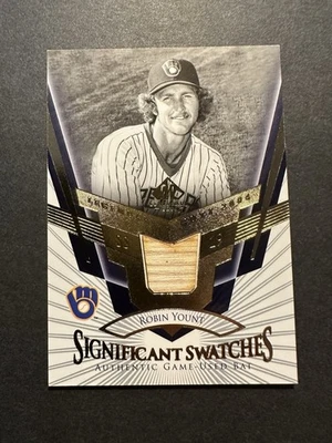 Robin Yount 2004 SP Legendary Cuts muestras significativas reliquia de murciélago #SS-RY Brewers Foto 1 de 2