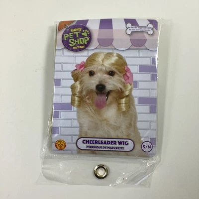 Rubies Pet Shop Cheerleader Wig Small Medium Dog New Sealed Halloween Costume - Image 1 of 2