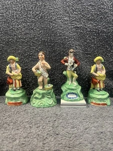 4 seltene alte Pearlware Bocage Walton Staffordshire Figuren (siehe Hinweise) - Bild 1 von 24