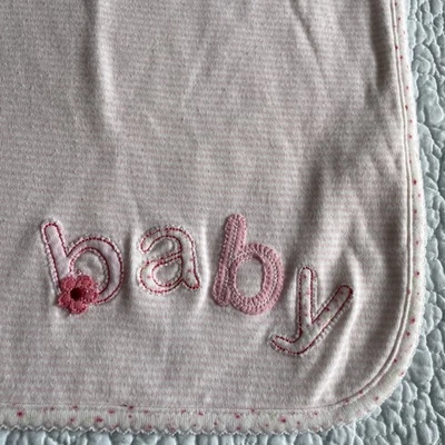 Manta Carter's "bebé" y flores rosa rayas/algodón floral Foto 1 de 4