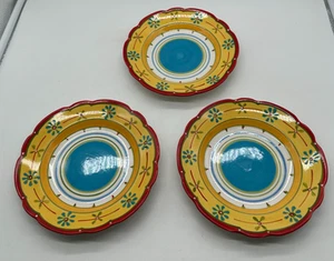 Set 3 piatti insalata Petit Jardin di Culinary Arts 7 7/8" giallo rosso blu - Foto 1 di 4