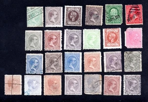 Puerto Rico 1881-1900 group of 25 stamps MH/used CV=20.2$ - Picture 1 of 2
