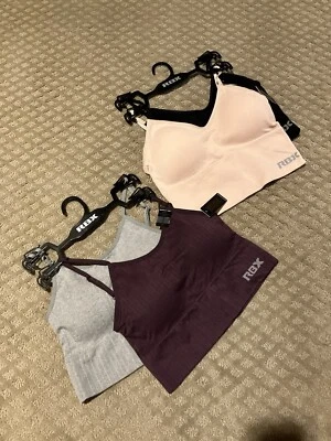 Pacote com 2 alças ajustáveis RBX sem costura com nervuras Sports Bralette, almofadas removíveis (2) - Imagem 1 de 4