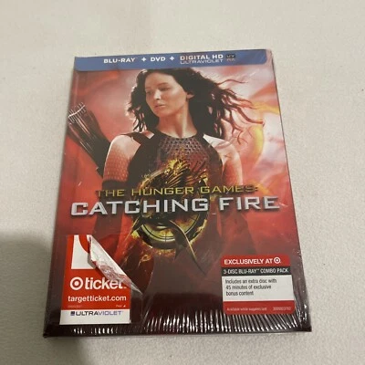 Hunger Games Catching Fire 3 disc Target exclusive 🇺🇸 Digibook Rare! 💿  - Image 1 of 4