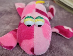 Classic Toy Company 5" Pink Big Eyed Frog With Hanging Loop Plush Stuffed Animal - Picture 1 of 6