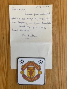 HAND-SIGNED letter from RONNIE BURKE the MANCHESTER UNITED footballer - Picture 1 of 1
