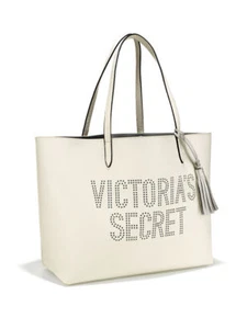 Bolso de Mano Victorias Secret de Doble Correa Perforado VS Logotipo Blanco y Borla - Imagen 1 de 1