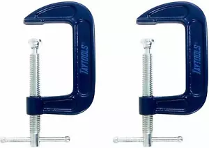 Morsetto C Confezione 2 Taytools 5 Pollici Telaio Acciaio Malleabile Power Coated Acme Filetti - Foto 1 di 6