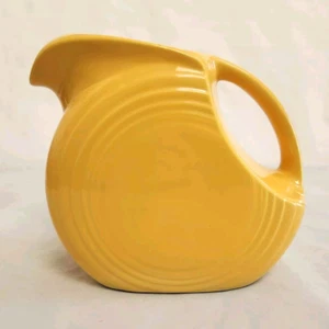 Vintage Fiestaware Fiesta Yellow Disc Pitcher Juice Vase 5.5 inch AS IS - Picture 1 of 10