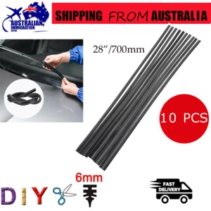 10x 28" Wiper Blade Refill Windshield Strip Replacement 6 mm A-Grade Rubber 70cm - Picture 1 of 10