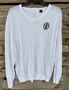 Ashworth Men's White V Neck Sweater X Large US Open Pinehurst 2014 XL - Picture 1 of 5