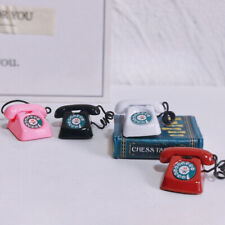 1:12 Scale Dolls House Miniatures Vintage Mini Home Phone Telephone Accessories