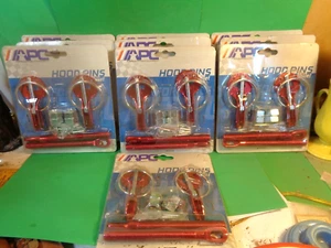 APC Red Anodized Flip Over Style Billet Hood Pins, #155101, 10 Packages (New) - Picture 1 of 12