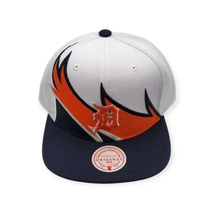 Mitchell & Ness Detroit Tigers Waverunner White/Navy/Orange Adjustable Snapback - Picture 1 of 6