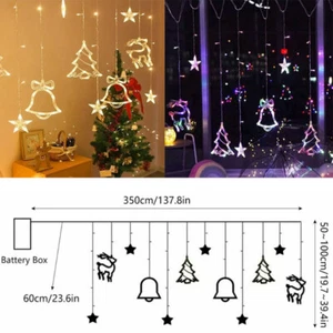 LED Christmas Snowman Star Lights Holiday Window Decoration Holiday Lights Decor - Picture 1 of 16