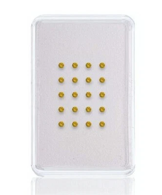 100% Natural Perfect Round Precision Cut Vivid Yellow Sapphire – Melee ( 1 pcs) - Image 1 of 3