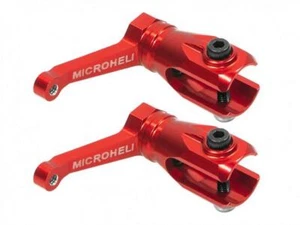 Aluminum Main Blade Grip W/ Thrust Bearing (RED) - OMP Hobby M2 : MH-M2EX102 - Picture 1 of 3