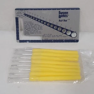 Juego de ganchos de ganchillo de aluminio de plástico ergonómico con medidor de cheque tejido Susan Bates - Imagen 1 de 15