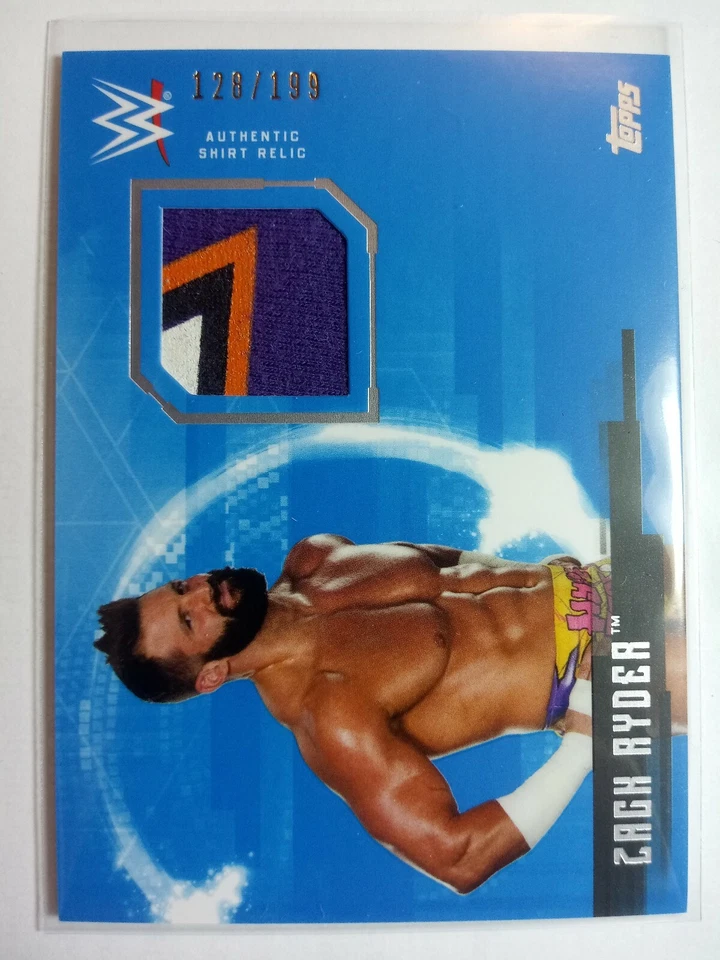 WWE Zack Ryder 2017 Topps Undisputed Event Worn Shirt Relic Card SN 128 of 199 - Image 1 of 1