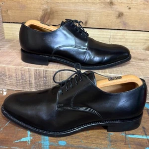Loake L1 - 205B Black Polished Leather Derby Shoes - UK9 - Picture 1 of 11