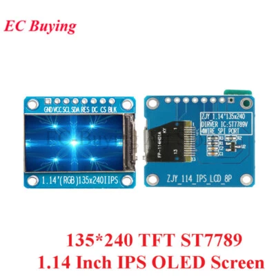 Módulo de pantalla LCD IPS de pantalla OLED de 1,14 pulgadas 135x240 RGB TFT ST7789 con 8 pines Foto 1 de 4