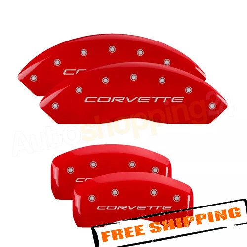 Juego de 4 cubiertas de pinza rojas MGP 13007SCV5RD para Chevy Corvette C5 1997-2004 Foto 1 de 2