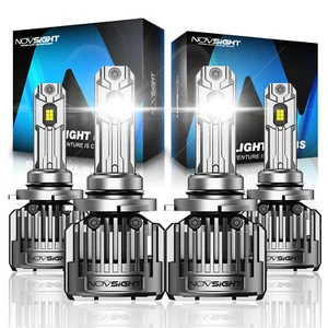 NOVSIGHT LED Headlight Bulbs H11 H4 High Low Beam Fog Light 6000K Super White - Bild 1 von 17