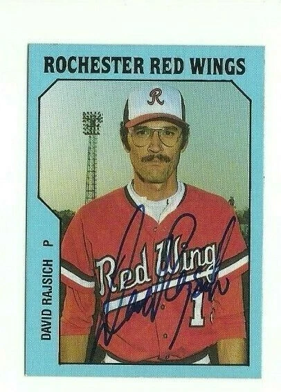 David Rajsich 1985 TCMA Rochester Red Wings autographed auto signed card  - Image 1 of 1