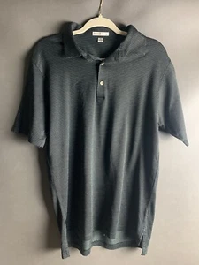 Peter Millar Polo Shirt Black White Polka Dot Abstract, Men's Medium - Picture 1 of 10