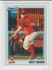 Matt Adams 2010 1st Bowman Prospects Rookie Card RC #BP14 ATLANTA BRAVES