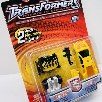 Transformers Robots in Disguise HOT SHOT & R.E.V. 2-PACK Hasbro Vintage 2001 NEW - Image 1 of 4