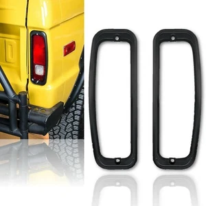 Par de biseles y juntas de luces traseras negras para Ford Bronco 66-67-68-69-70-71-72-77 - Imagen 1 de 6