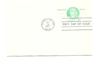 UY28 9c +9c Nathan Hale reply card, uncacheted, FDC - Picture 1 of 1