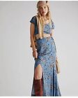 Free People Talia Two Piece Set in Blue - Skirt/Crop Top BNWT Size S 158 NEW
