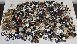 5,25 Pfund Vintage Knöpfe Kunststoff Bakelit Messing Strass Basteln Nähen Steampunk - Bild 1 von 12